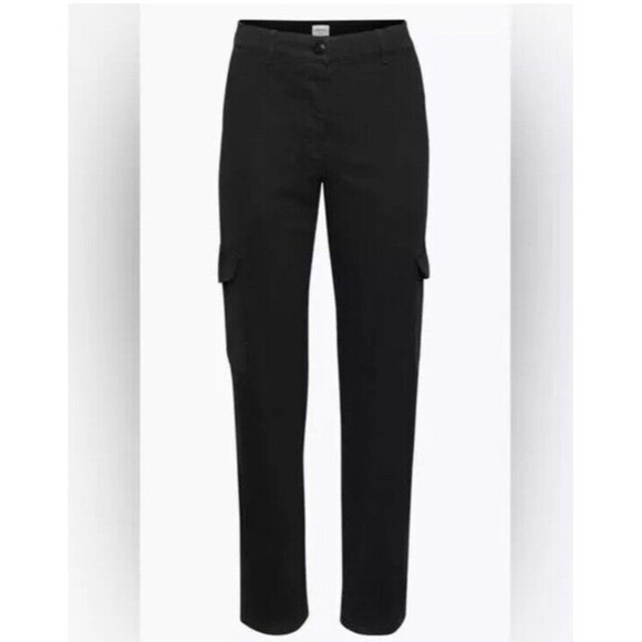 Aritzia Wilfred Free Womens Modern High Waist Cargo Pants Black Size 4 Pockets 6 - Picture 3 of 12
